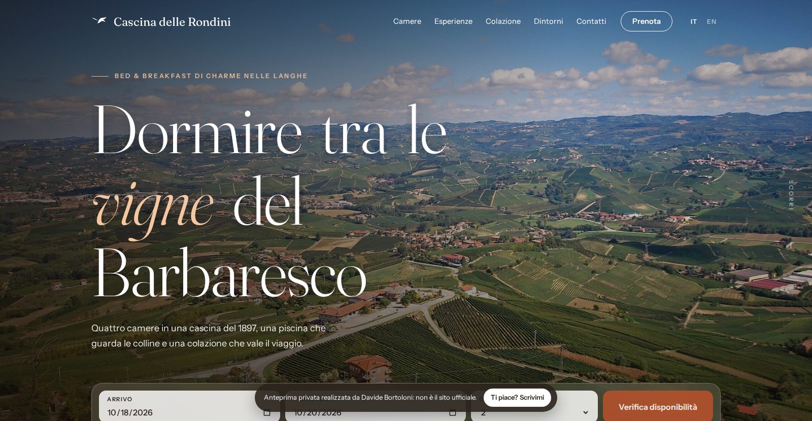 Schermata di Cascina delle Rondini