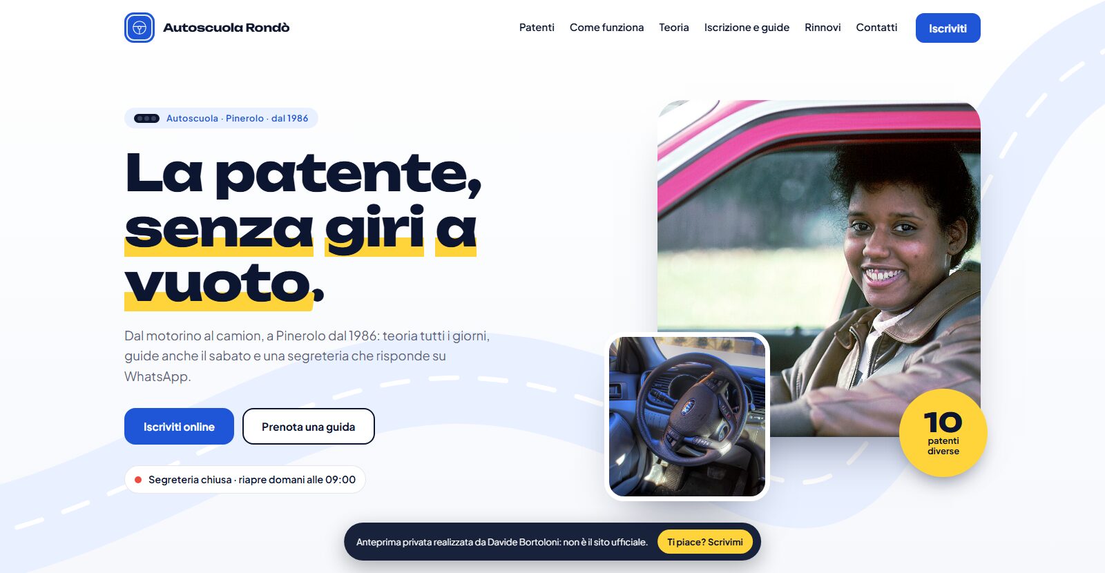 Schermata di Autoscuola Rondò