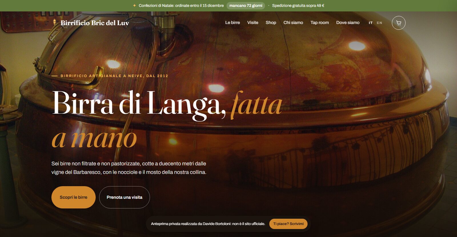 Schermata di Birrificio Bric del Luv