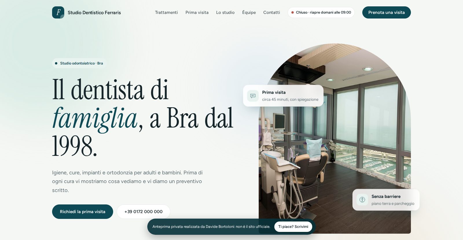 Schermata di Studio Dentistico Ferraris