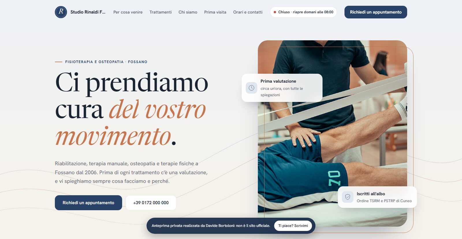 Schermata di Studio Rinaldi