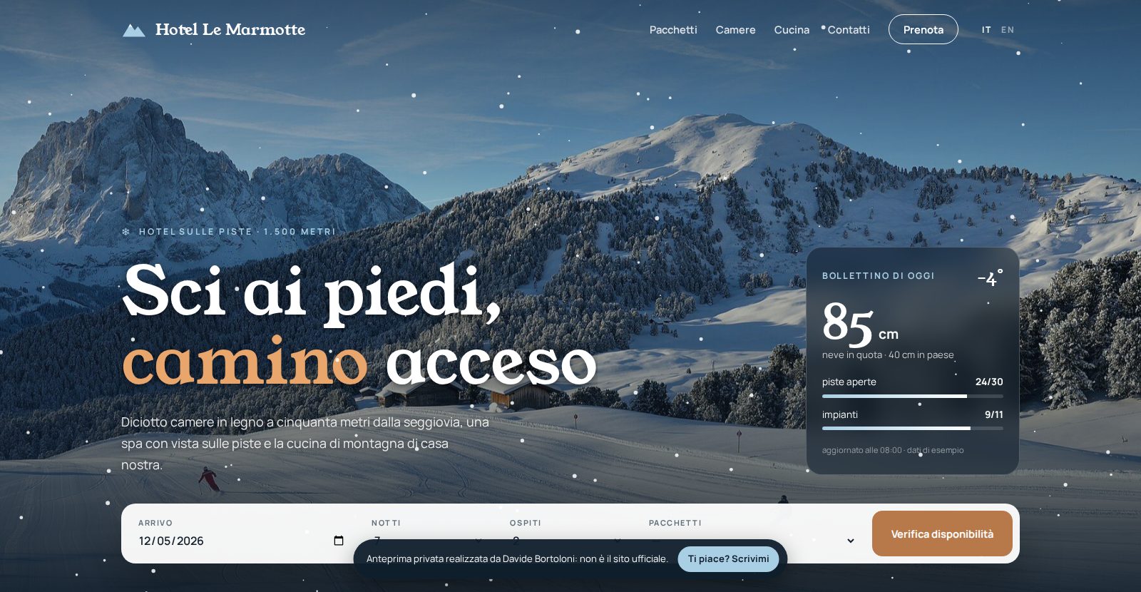Schermata di Hotel Le Marmotte