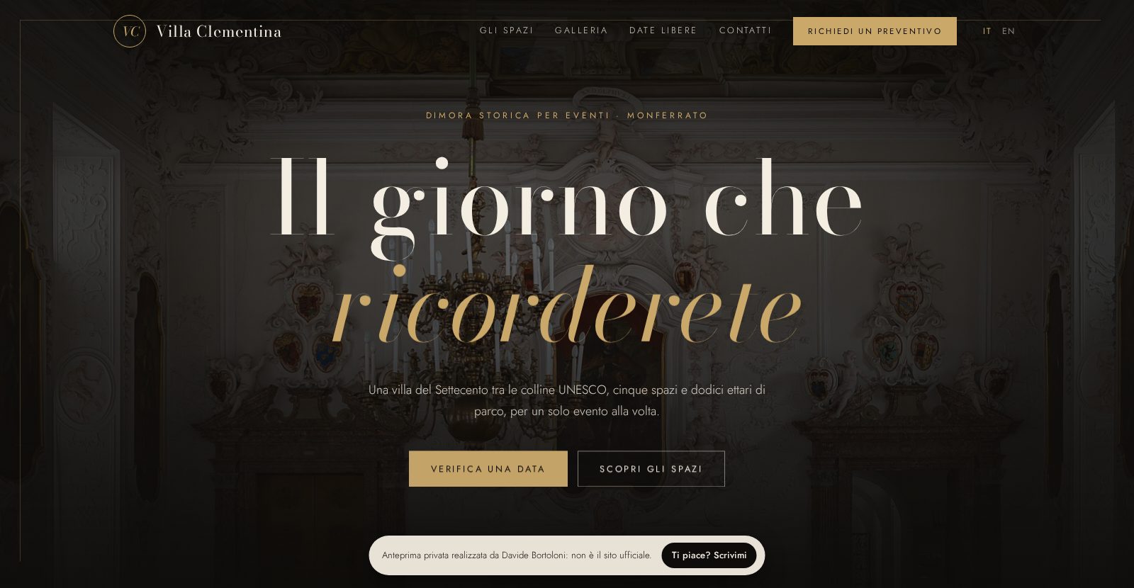 Schermata di Villa Clementina